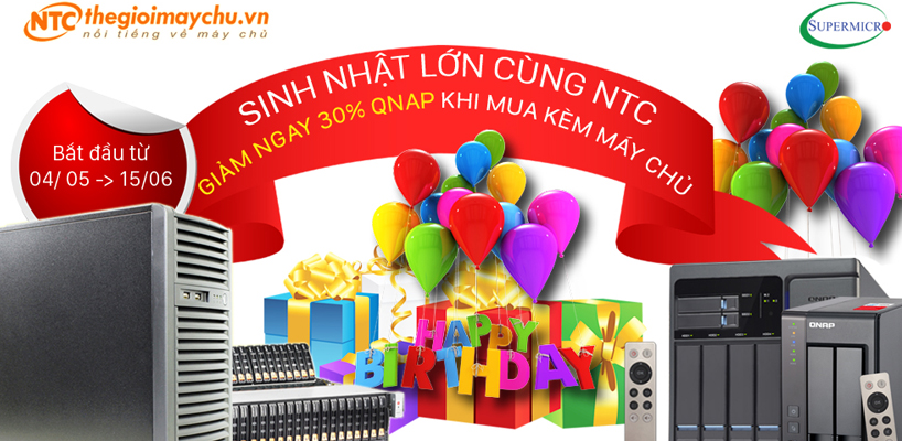 MỪNG SINH NHẬT 04/05. TẶNG 4GB RAM. MUA NAS QNAP GIẢM NGAY 30%. CƠ HỘI DUY NHẤT !!