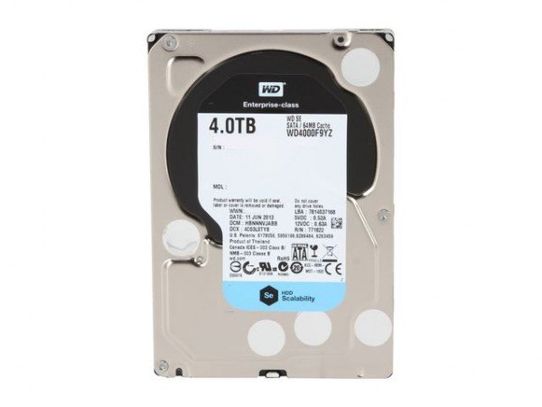 WD SE 4TB SATA 6Gb/s 7.2K RPM 64M 3.5" (WD4000F9YZ)