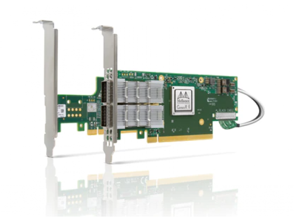 NVIDIA MCX654106A-ECAT ConnectX-6 VPI Adapter Card HDR100 EDR InfiniBand and 100GbE Dual-Port QSFP56 Socket Direct 2x PCIe 3.0 x16 Tall Brackets