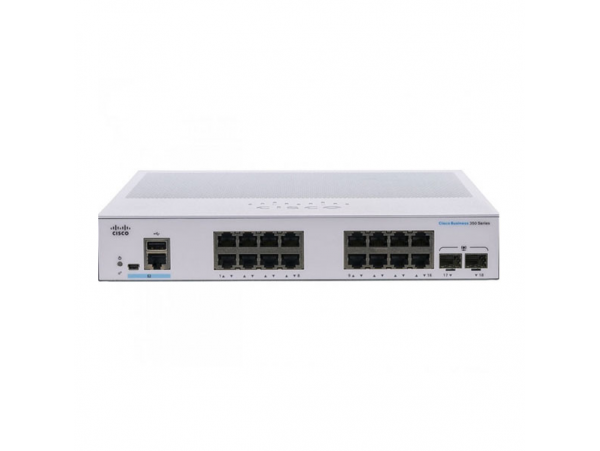 CBS350-16T-2G-EU Cisco Business 350 Series 16x10/100/1000 ports, internal power.