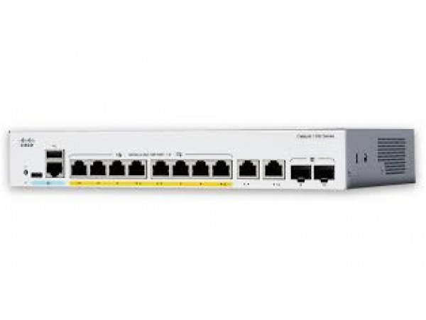 Switch Cisco C1300-8P-E-2G 8-Ports GE PoE+ 60W, 2 Combo Uplink