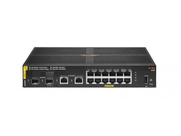 Aruba 6100 12G Class4 PoE 2G/2SFP+ 139W Switch