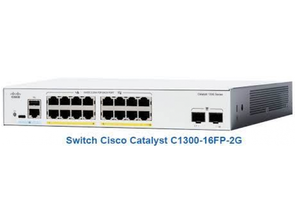 Switch Cisco C1300-16FP-2G 16x 10/100/1000 PoE+ 240W, 2 SFP Uplink